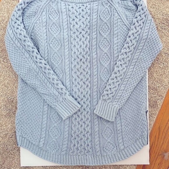 Gently used L.L.Bean Signature Fisherman’s sweater. Size L. - Picture 2 of 4